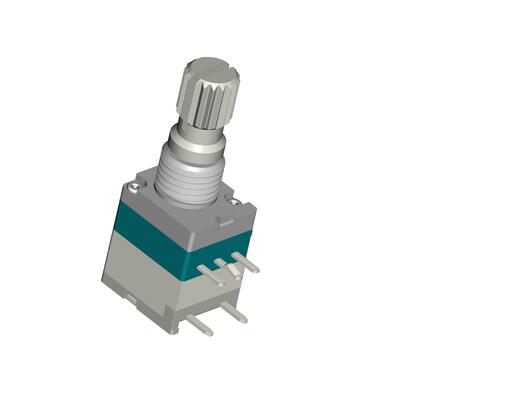 Through Hole DIP Mount Rotary Potentiometer With 0.5mm Travel Push Switch  Offering 9mm Shaft Diameter Perfect For Accurate Voltage Control In Electronic Equipment
